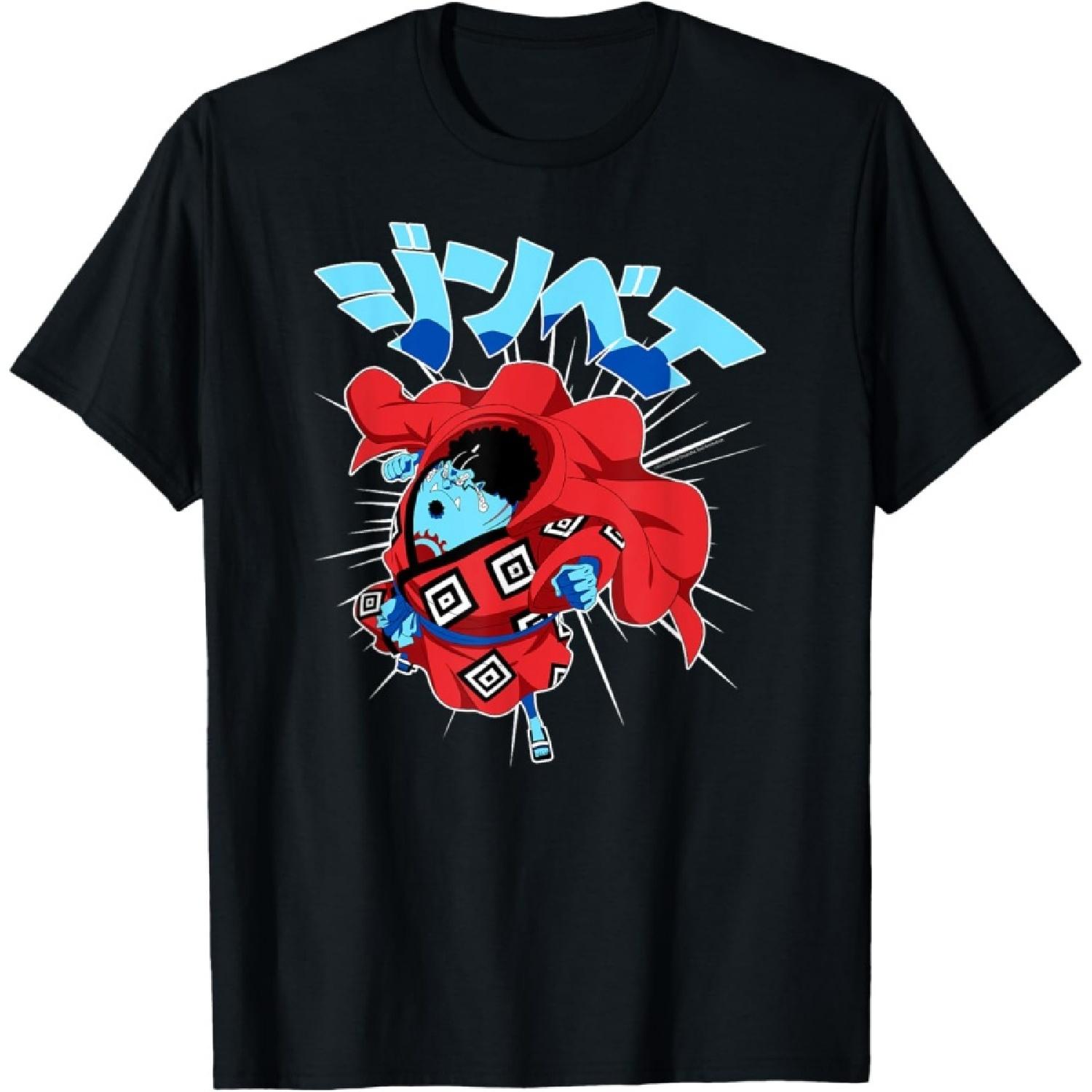 

One Piece Anime Jinbei Burst Wano Costume T-Shirt XXXXXL чорний