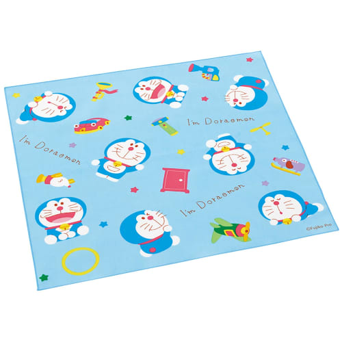 Skater Kids' Lunch Cloth, 43x43cm, Made in Japan, Doraemon Gingham, KB4