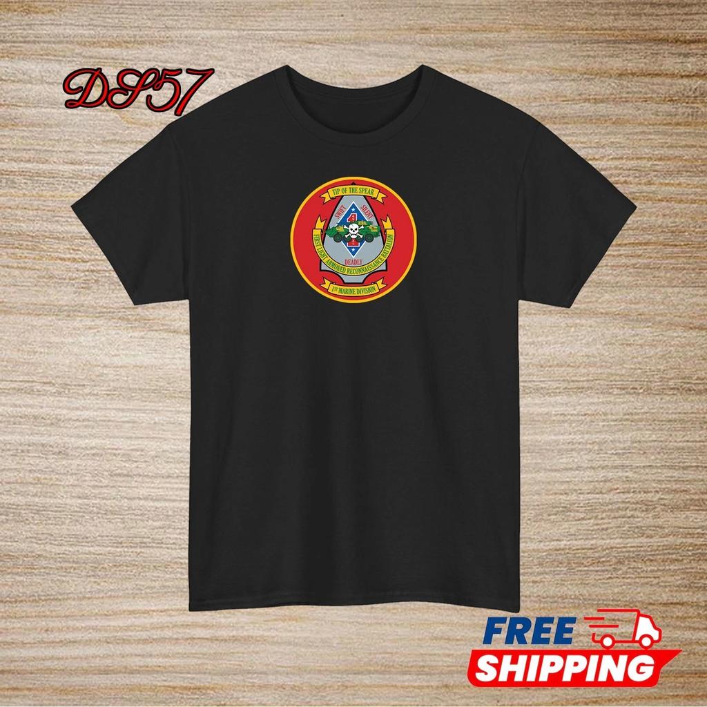 1st Light Armored Reconnaissance USMC Logo T-Shirt S to 5XL Made In USA