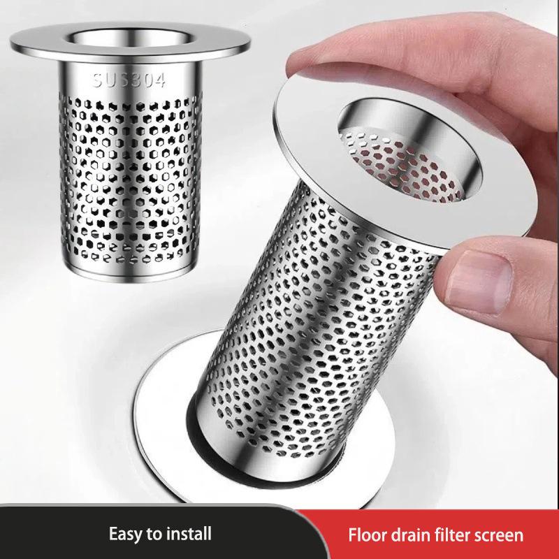 304 Stainless Steel Floor Drain Net Basin Anti-odor Drainer Bathroom Wash Basin Anti-clogging Filter Universal