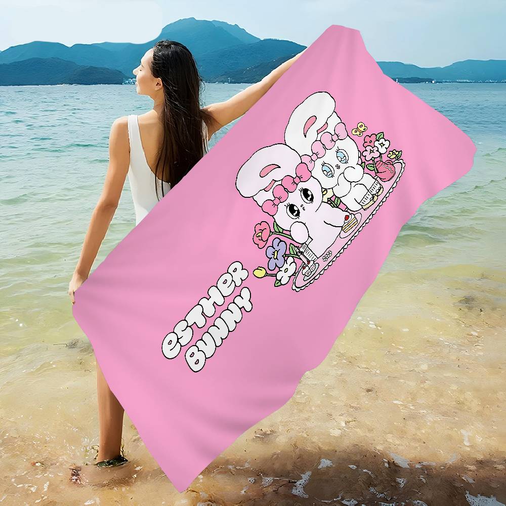 Esther-Bunny Room Big Microfiber Beach Towels Quick Dry Towel Sand Beach Towels Pool Towel For Travel Swim Pool Yoga