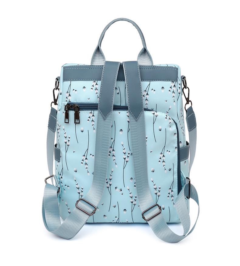 New 2025 Oxford Cloth Women’s Casual Korean Style Printed Anti-Theft Backpack