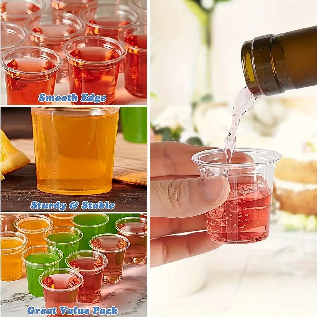 20Pcs Plastic Cups Disposable Cups Party Cups Suitable for Weddings Outdoor Events Gatherings Parties Mini Plastic Containers