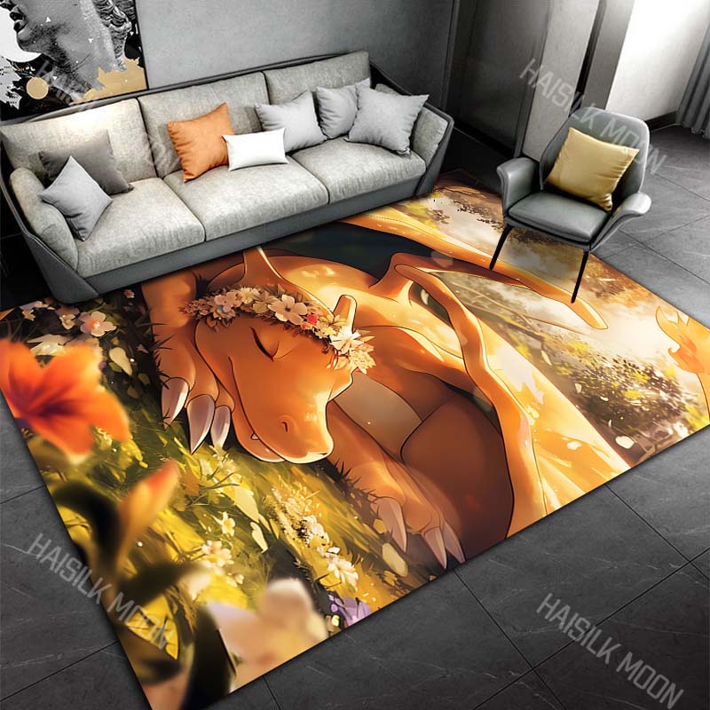 17Styles Monsters C-Charizard Carpet for Living Room Bedroom Kid's Room Game Room Home Decor Area Rug Non-slip Mat Potdemiel