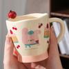 Apple Bear Mug with Spoon Office Good Looking Ceramic Mug Cute High Temperature Resistant Coffee Cup Breakfast Cup