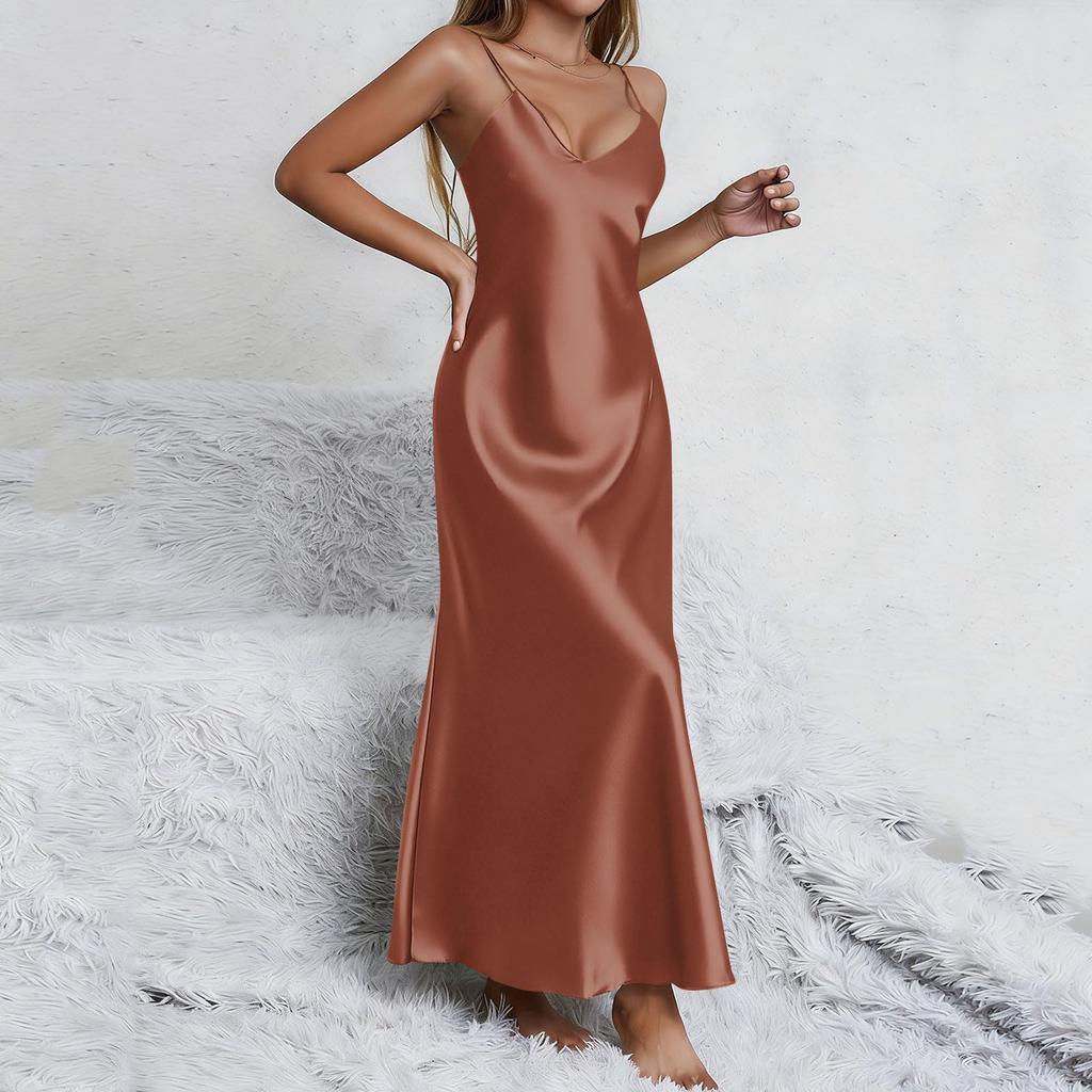 Ladies' Sleeping Skirt, Sexy Strap Sleeping Skirt, Split Sexy Thin Home Clothing