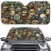 Custom Printed Car Sunshade for Sedans - Thin Front Windshield Cover
