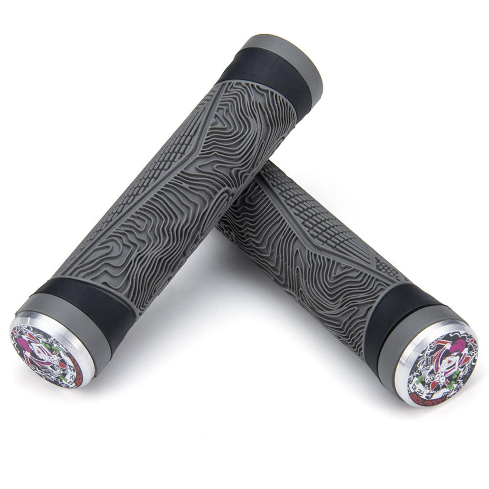 Bicycle Grips Cover Comfort Rubber Handlebar Grips Non-slip Shock Absorption Aluminum Alloy Single Lock Handle Cover