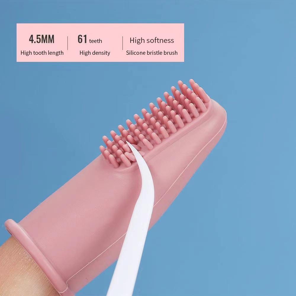 Hunde-/Katzen-Zahnbürste, superweich, für Haustiere, Zahnreinigung, Mundgeruchspflege, ungiftige Silikon-Zahnbürste, Reinigungsmittel für Hunde und Katzen