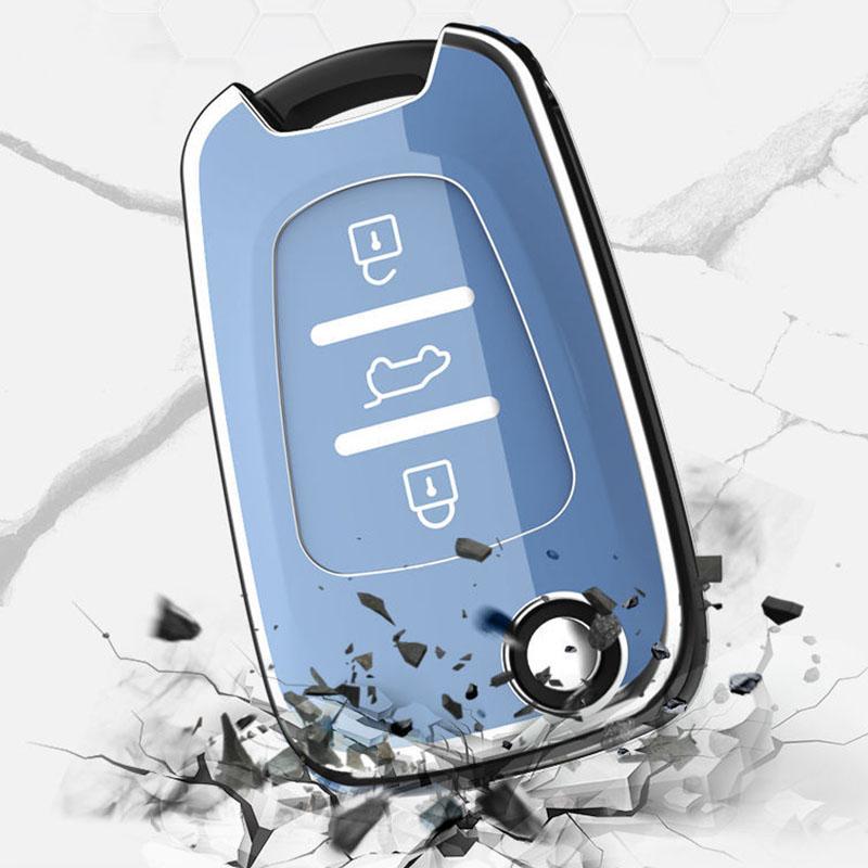 Soft Tpu Car Flip Key Case Cover For Hyundai I20 I30 Ix20 Ix35 Elantra Accent Car Key Protection Shell Auto Interior Accessories