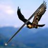 Beängstigender Greifvogel-Drachen mit Stange Vogelabwehr Adler-Drachen Professioneller Vogelscheuche-Drachen Bauernhof