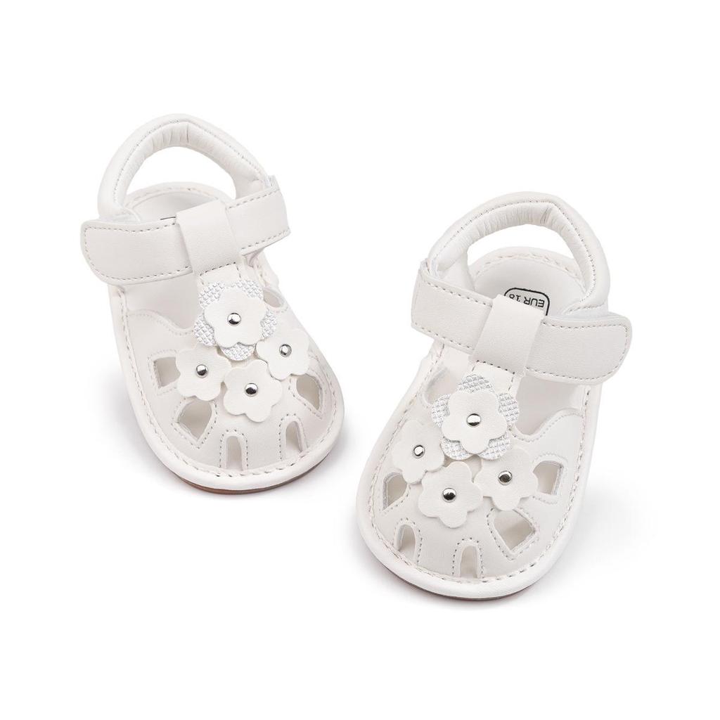 Letní dětské sandály: Sladké květinové vzory, měkké PU podrážky, ideální pro batolata.