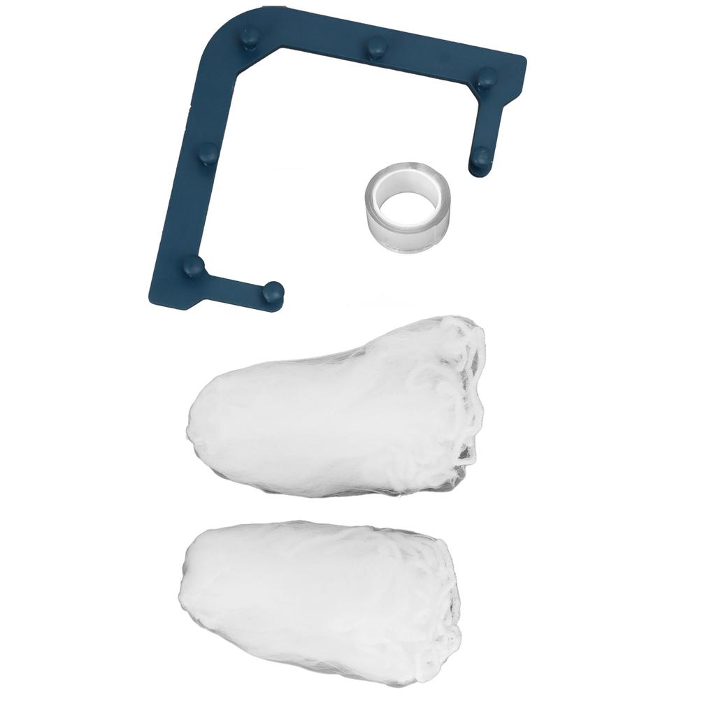 2 Sets   Houder Filter Stabiele Hoek Spoelbakzeef met 100 STuks Spoelbakzeefzakken voor Keukenafval Restjes