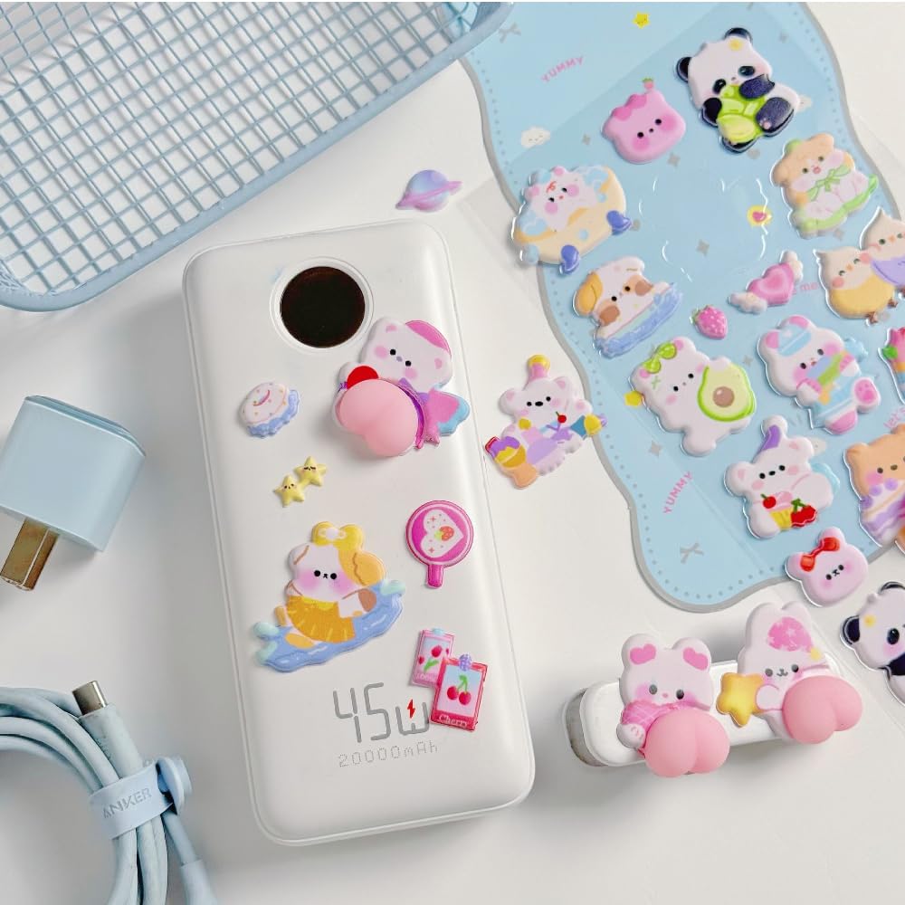 Set of 2 3D Squishy Butt for Kids and Smartphone Album Reward Sticky Stickers, Soft, Pinchable, Stickers, Cute, Girls, DIY, Planner, Case, Decoration,