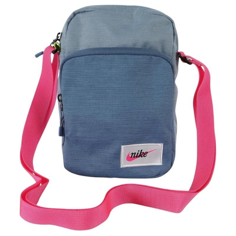 Nike Heritage Polyester Shoulder Bag, Crossbody Bag Trumpets Women's Blue Casual BA5809-420