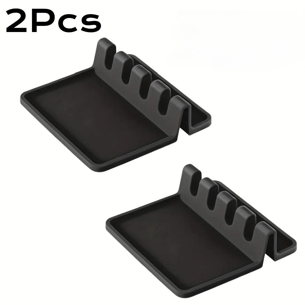 1/2pc Silicone Kitchenware Rack Heat-Resistant Spoon Spatula Shelf Kitchen Multifunctional Shelf Organizer Non-Slip Storage Pad