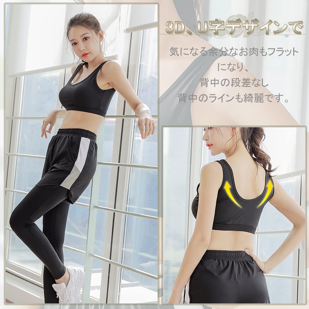 DawnRain Sportswear Set for and Includes Short and Leggings Women's 5-Piece Running, Fitness, Walking, Training, Top, Sleeves, Pants, Shorts,