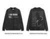 Playboi Carti Print Washed Short-Sleeve Crew Neck Hooded Sweatshirt