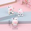 4Pcs Auto Cute Anime Plastic Cartoon Little Cow Car Accessories Gift Interior Hanging Ornament Rear View Mirror Decorations