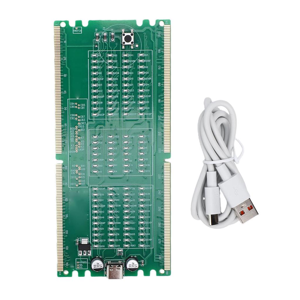 DDR4 Memory Tester PC Desktop Computer Motherboard RAM Slot Memory Tester Card with LED Indicator Light for Repair