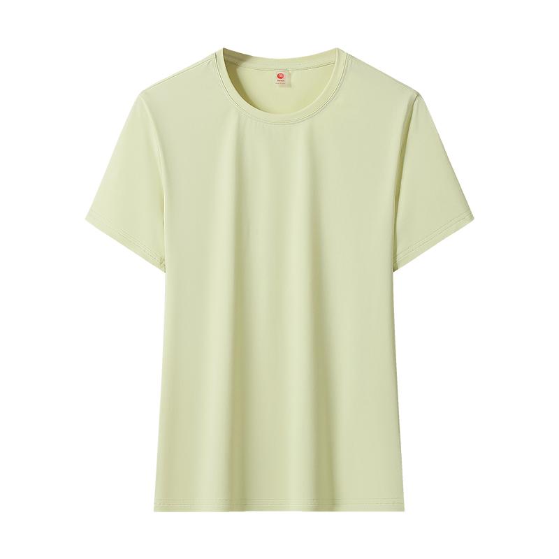 Summer Ice Silk Speed Drying Short Sleeve Women's Outdoor Leisure Sports Running Fitness T-shirt Elastic Loose Round Neck Top