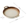 Double Ear Horizontal Texture Disc Ceramic Flat Plate Baking Plate Barbecue Plate Steak Plates Molecular Cooking Retro Tableware
