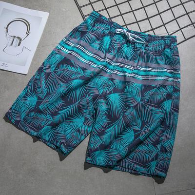 Summer 3D Palm Print Shorts Fashionable Casual Beach Men's Shorts