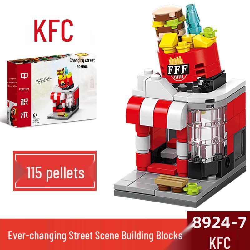 2025 Street Scene Lego-Compatible Architecture Model: Educational Assembly Toy for Kids and Boys