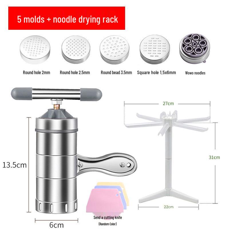 Manual Stainless Steel Noodle and Pasta Maker with Hand Crank