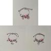 Sweet Cool Princess Style Pink Butterfly Pendant Bracelet With Rhinestones For Women