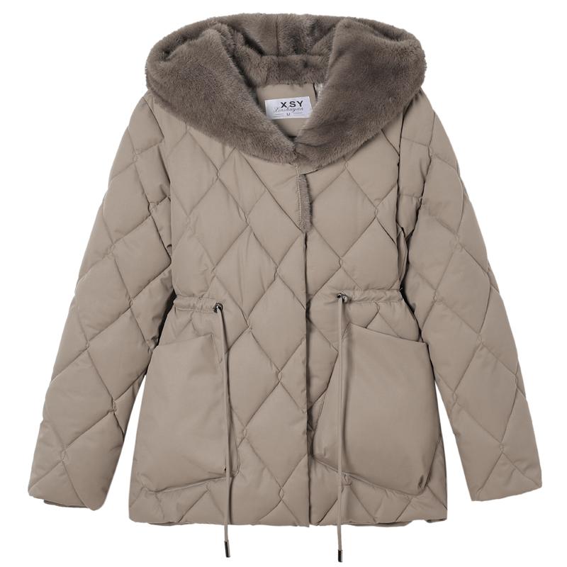 Mode Damen Wintermäntel Kapuzen Elegant Dick Warm Winterparkas Damenjacke