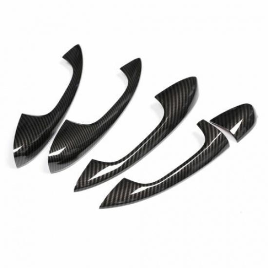 ABS Carbon Door Grab Handle Trim For Mercedes Benz W205 W213 X253 C E GLC Class