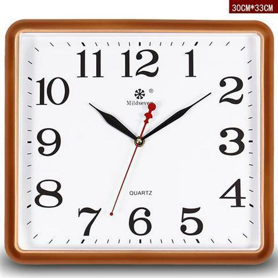 Silent Square Quartz Wall Clock with Perpetual Calendar - Creative, Fashionable Art Design for Living Room