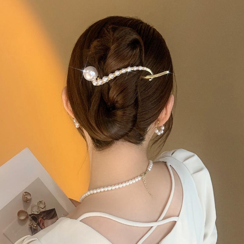 

Корейские металлические заколки для волос с жемчугом и бабочкой, модные милые заколки для хвоста, заколки для волос, головные уборы, женские аксессуары для волос