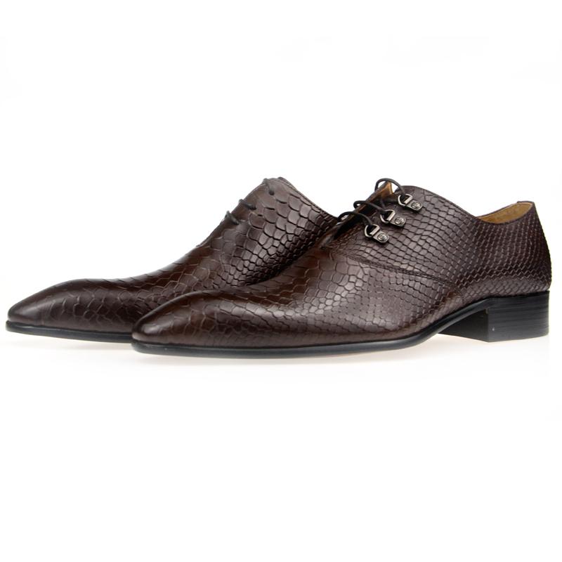 Fashion Men's Casual Dress Shoes Classic Oxfords Formal Modern Business Shoes Social Male Wedding Dress Sapato Loafer Serpentine Print