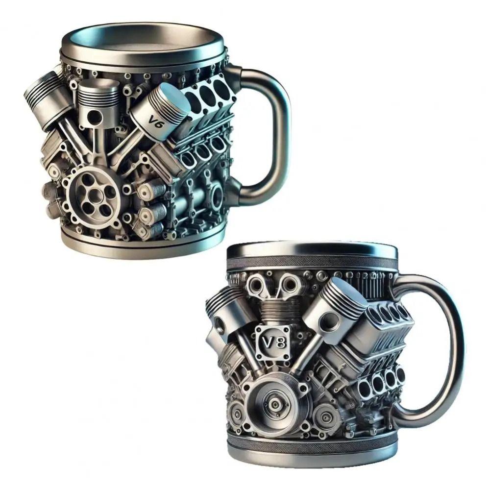 Kitchen Drinkware Car Engines Themed Coffee Mug Rust-Proof Stainless Steel Coffee Cup  Home Decor