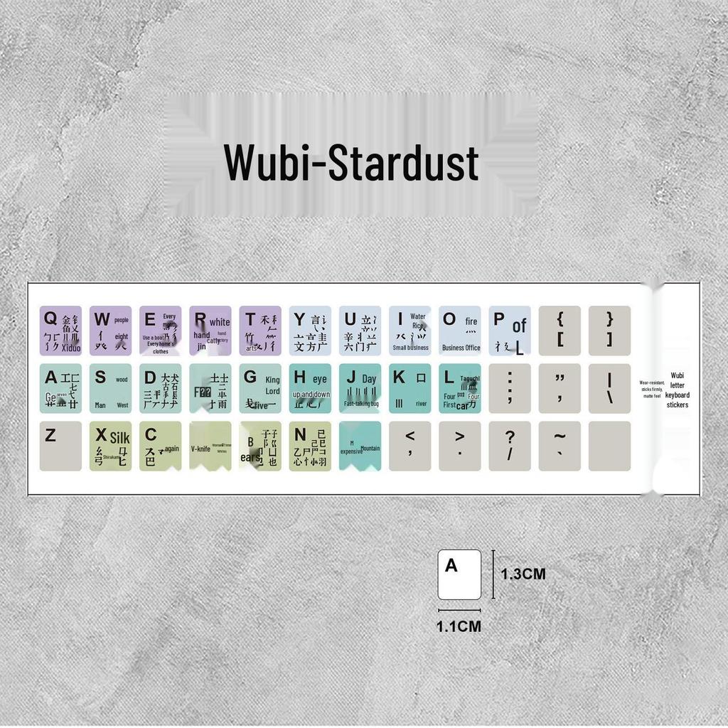 Wubi Tastatur Radikale Mattierte Aufkleber für Laptops & Desktops - Kostenloser Versand