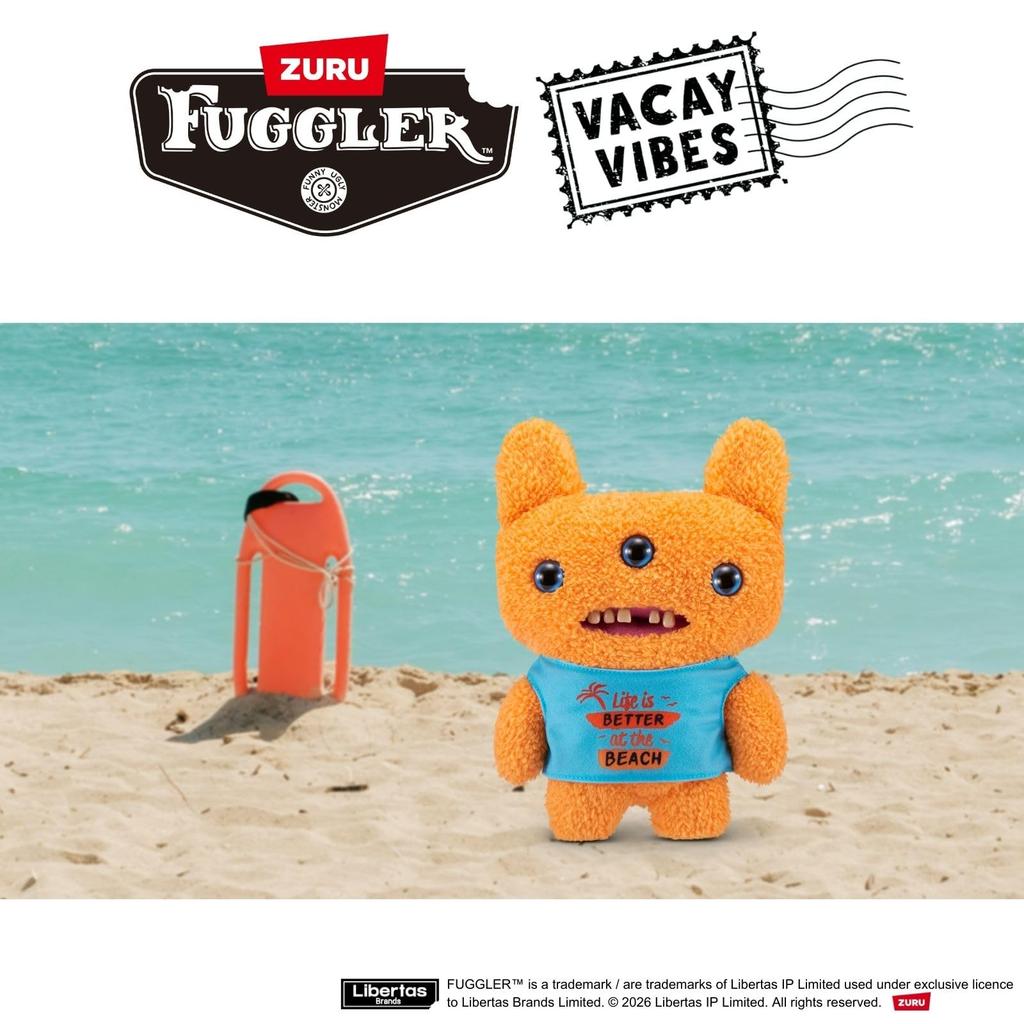 Fuggler VACAY VIBES Reek-O - Orange Plush Toy (15714B) Authentic