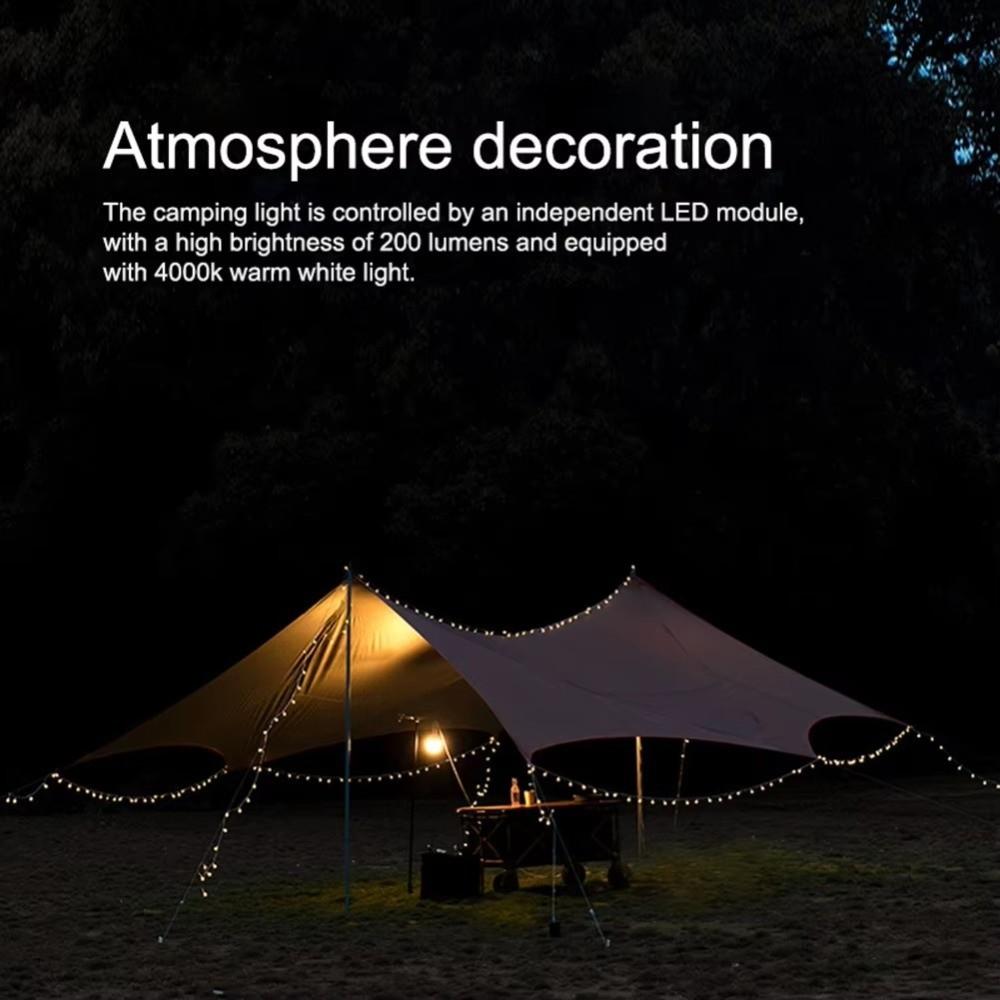 10m/7m Length Camping String Light Waterproof Fairy Lights LED Hanging Light  Outdoor Camping