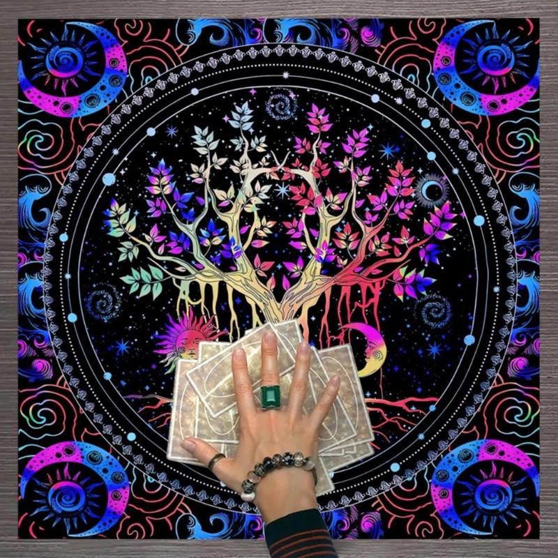 Square Shape Pendulum Divinations Mat Altar Tablecloth Board Game Card Pad Rune Table Cloth Metaphysical Board Game Mat