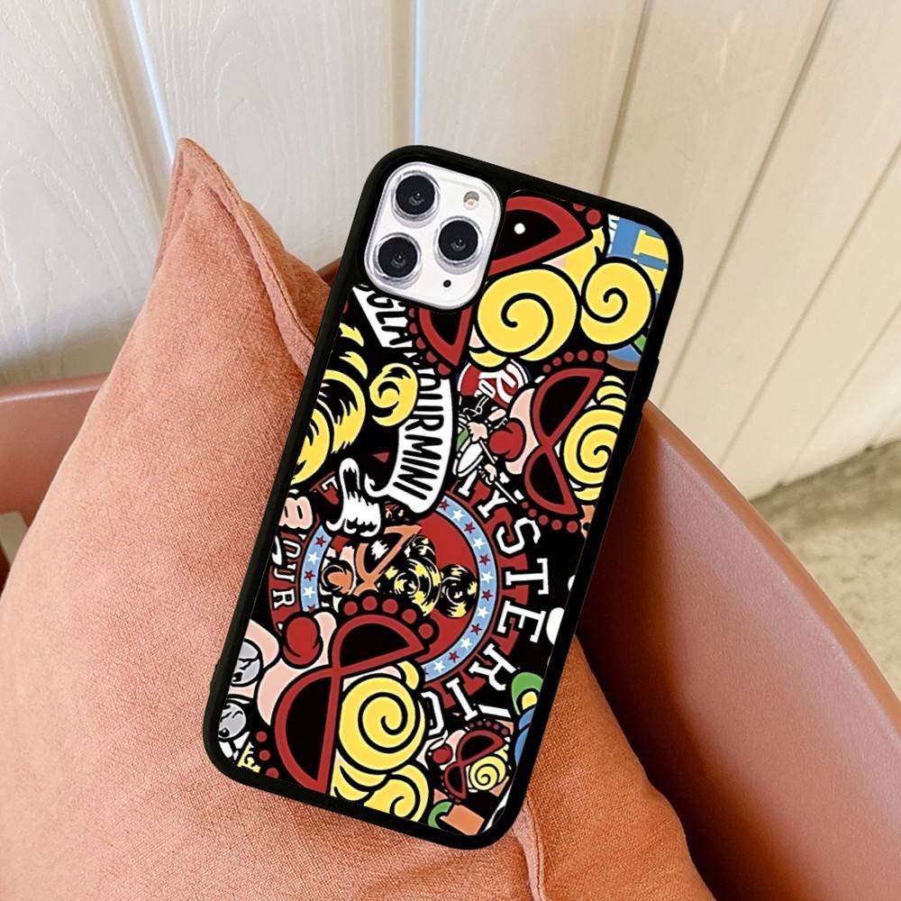 Japan Fashion H-Hysteric M-Mini PC+TPU Phone Case For iPhone 17 16 15 14 13 12 11 Pro Max Plus Kawaii Cartoon Cover