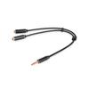Adapter aux jack 3,5 stereo wtyk - 2x jack 3,5 stereo gniazdo slim vitalco (a3)