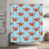 Ocean Blue Crab Shower Curtain 3D Printed Fabric Waterproof Bathroom Decor