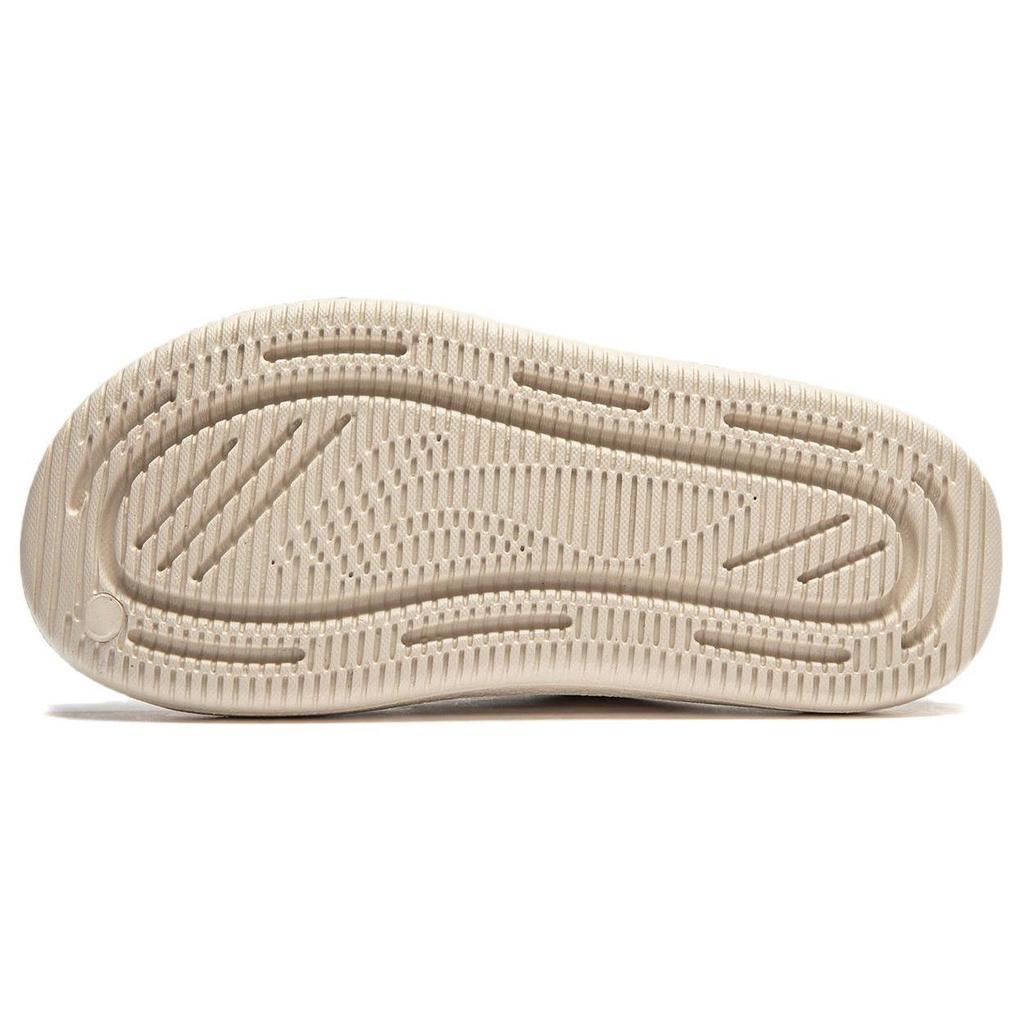 Li Ning Soft Clap Slip Resistant Abrasion Resistant Slide Slippers Unisex Beige AGAU005-3