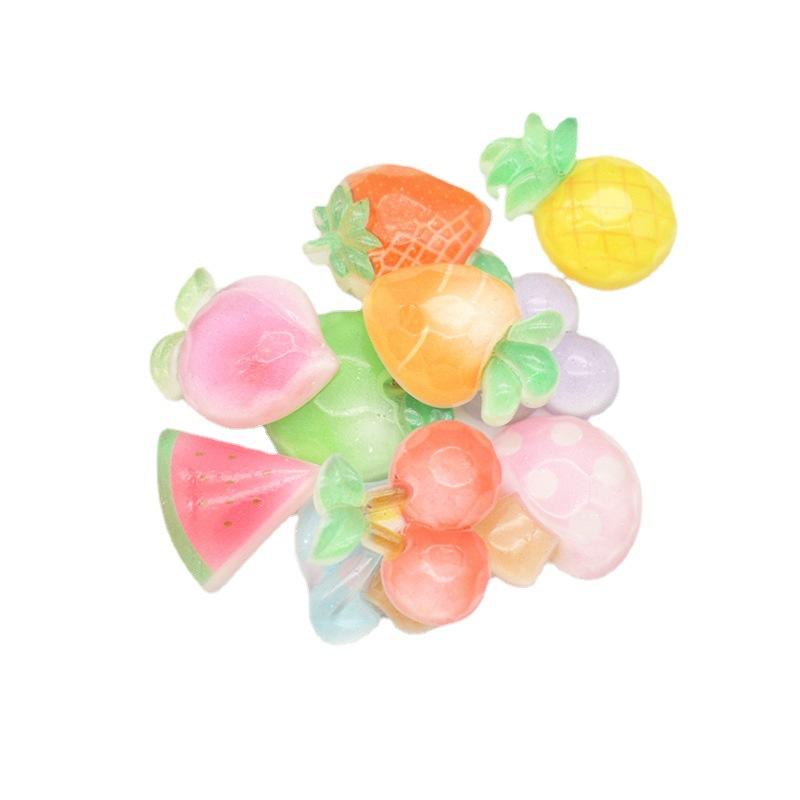 Colorful Crystal Faceted Fruit Pendant Diy Projects Cartoon Plastic Material