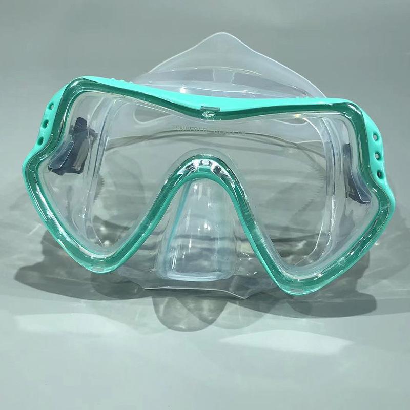 Diving goggles large frame silicone mask breathing tube set