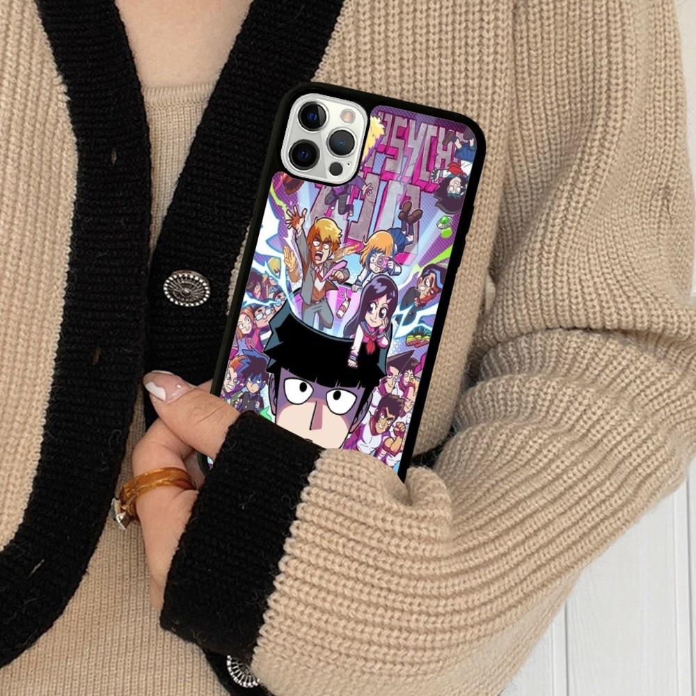 

Чехол для телефона Mob Psycho 100 Силиконовый PC+TPU Для Для iPhone 11 12 13 14 15 16 Plus Pro Max Чехол iPhone 12Pro Max