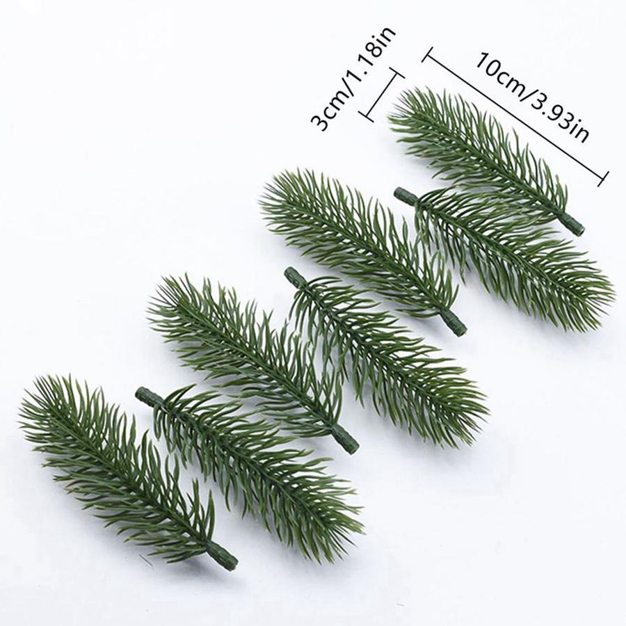 50/100Pcs Artificialplant Pine Needle Plastic Hotsale Christmas Tree Wreath Home festival Outdoor Garden Wedding Decor Accessory
