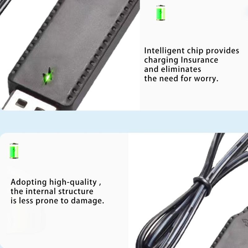 SM2.0 2P Stecker 3,7V USB Intelligentestes IC Ladekabel mit LED-Anzeige für Li-Ionen- und Lipoes-Akkus