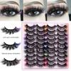 20 Pairs Of Colored False Eyelashes ,Magnifying The Eyes ,Thick And Curly Cross Eyelashes